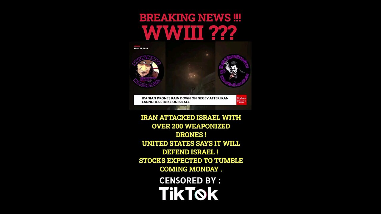 BREAKING NEWS IRAN ATTACKES ISRAEL, WWIII ???