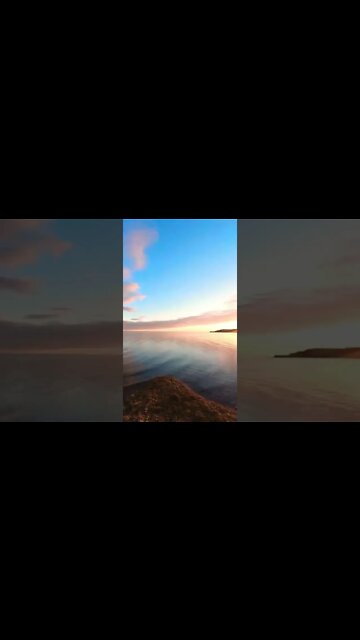 Hyperlapse of the beach at sunset