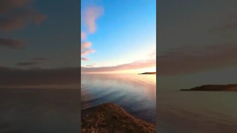 Hyperlapse of the beach at sunset