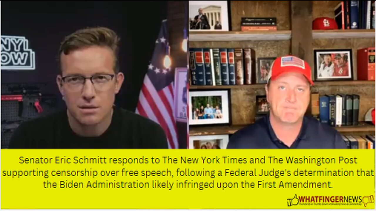 Senator Eric Schmitt responds to The New York Times and The Washington Post supporting