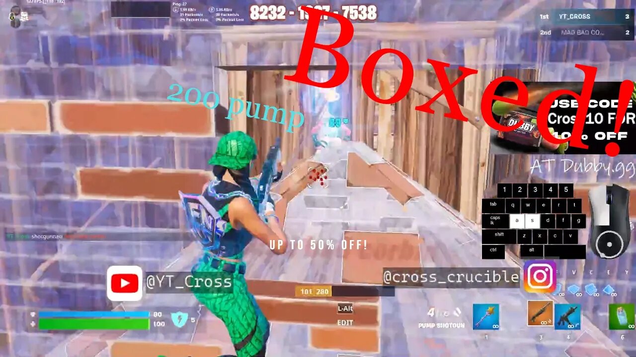 Fortnite Gameplay "BuildFights" 200FPS w/ Creamy keyboard