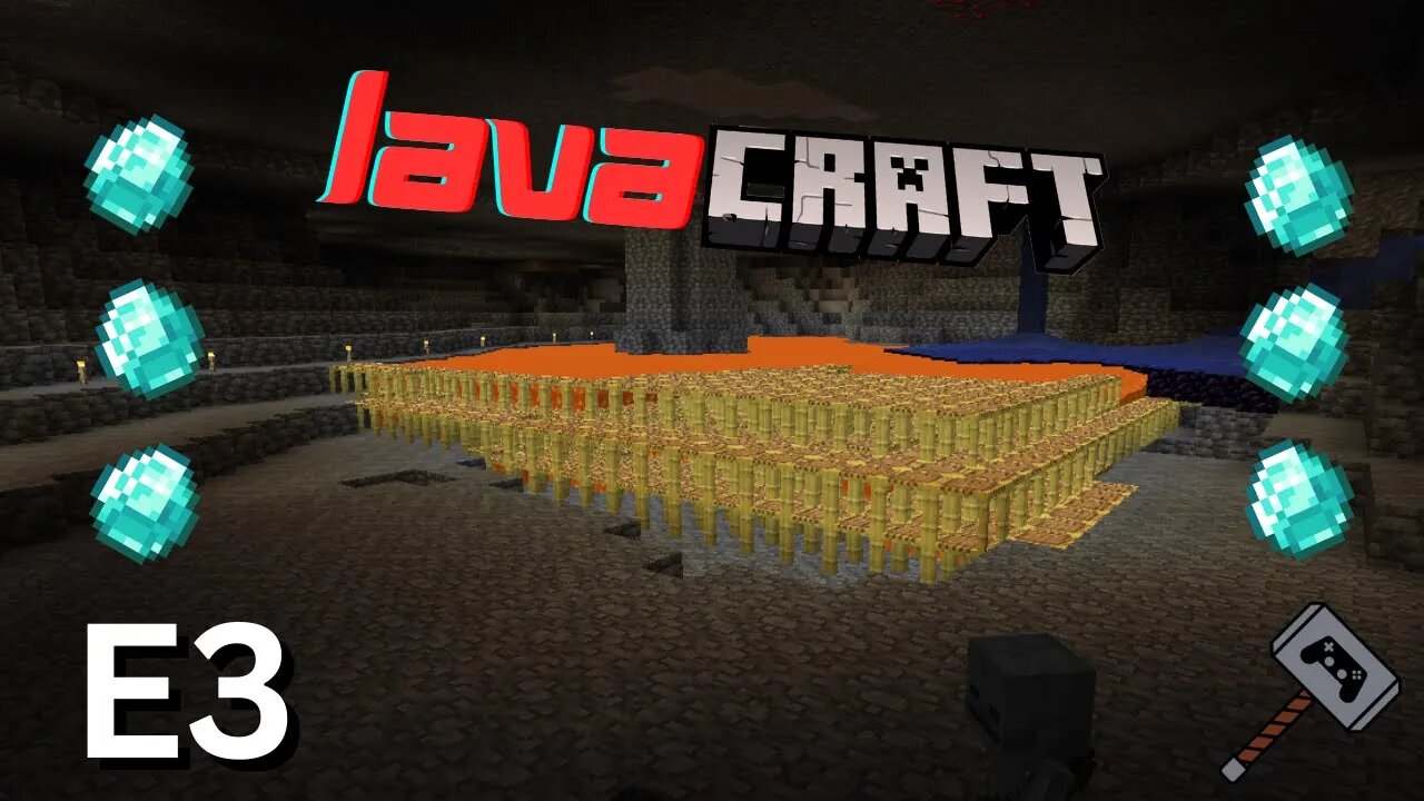 lavaCRAFT E3 | SCAFFOLD MINING & SKELETON XP| Minecraft SMP 1.19.3