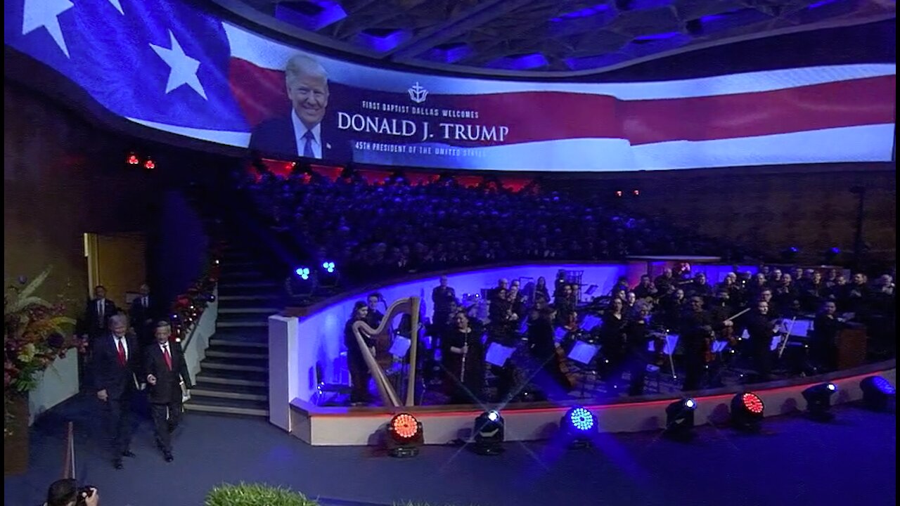 President Trump Christmas Greeting and Carols At Dallas First Baptist