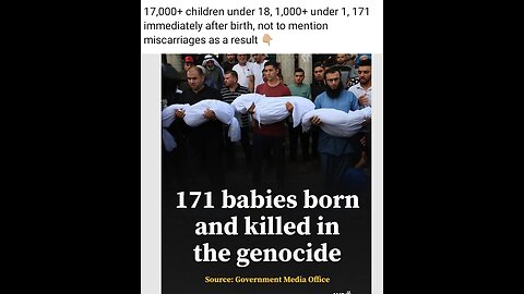 Israel's Gaza war has killed 171 new borns in last one year/Hamas still fired rockets from northgaza