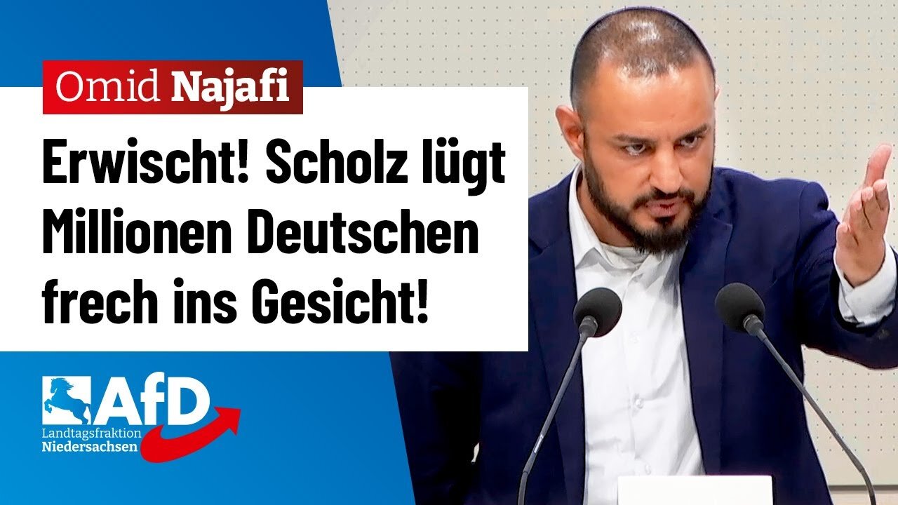 Scholz lügt Millionen Deutschen frech ins Gesicht!@Omid Najafi (AfD)🙈