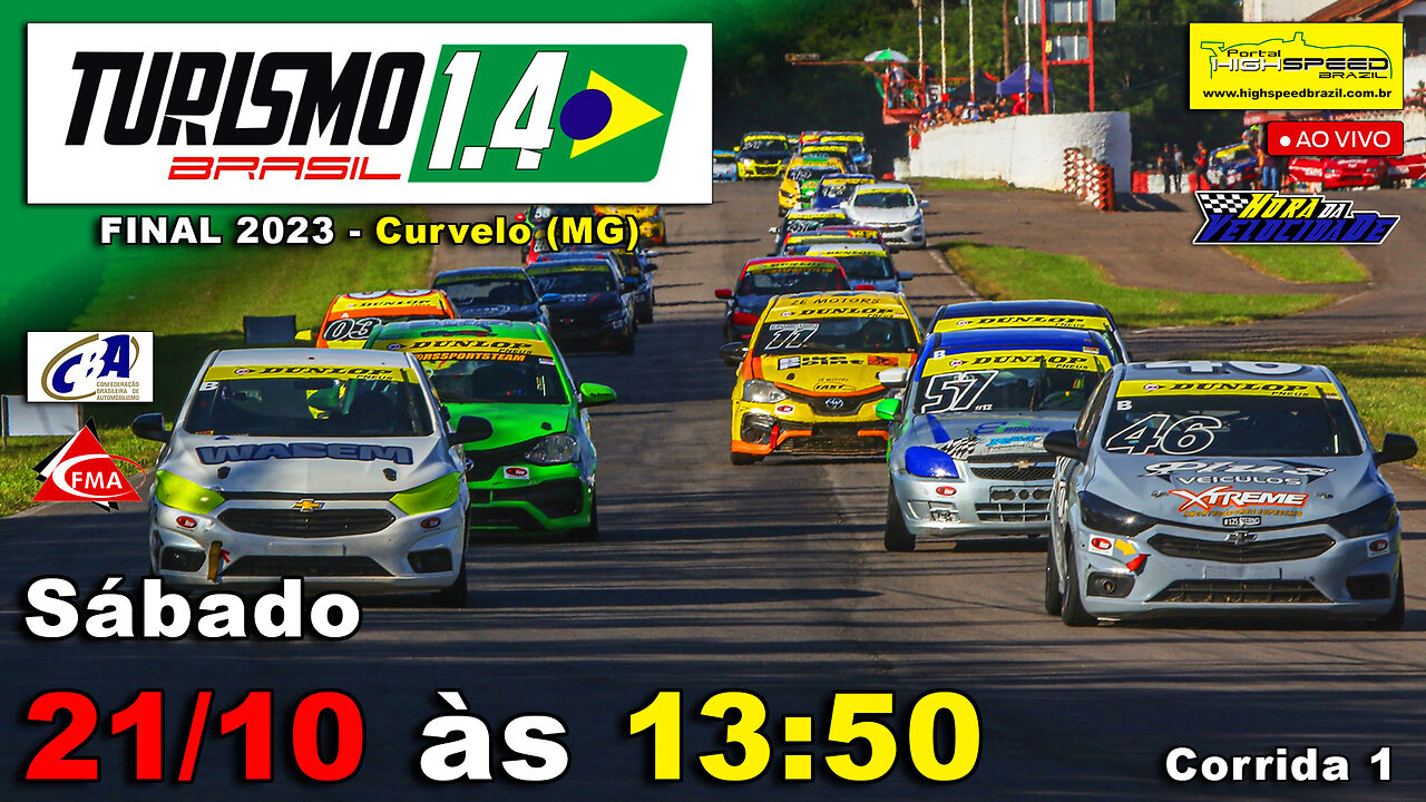 🔴 TURISMO 1.4 BR | Corrida 1 A/B | FINAL 2023 | Curvelo (MG) | Ao Vivo