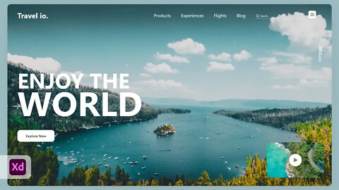 Travel Website Landing Page Design in Adobe XD | Designing Guru