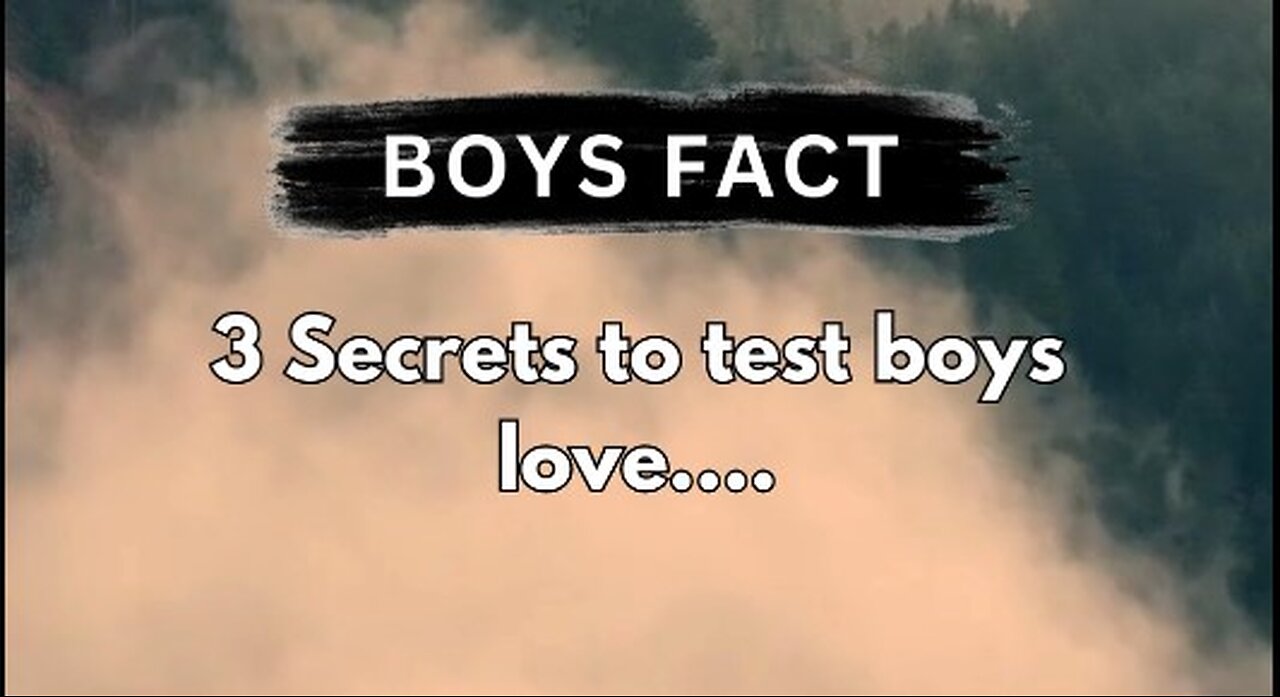 3 Secrets To Test Boys Love # Boysfacts #shorts beactivewithbhatti