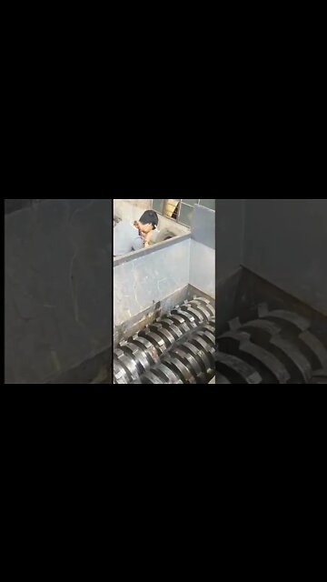 Mixing Bowl Crushed In Machine! #MegaFails #Shorts