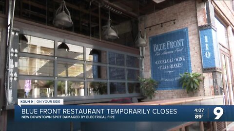 A fire closes Blue Front restaurant downtown