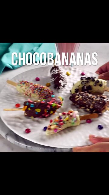 Frozen Chocolate Banana Pops