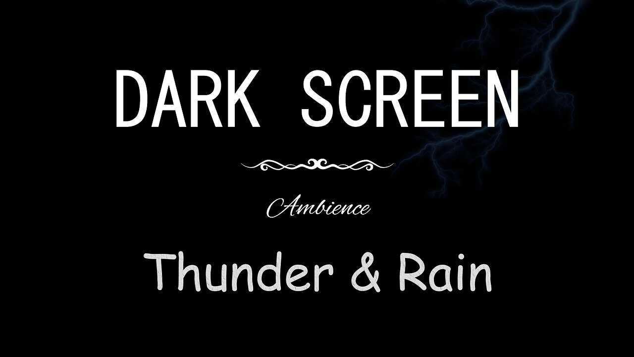 THUNDER and RAIN for sleeping black screen 10 HOURS