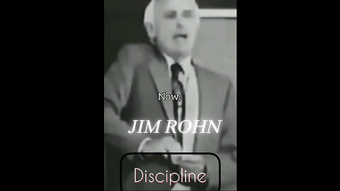 Discipline! Jim Rohn