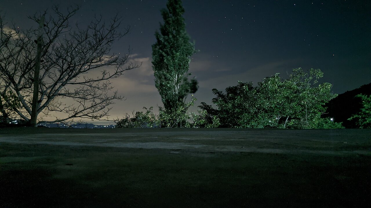 Night view in village