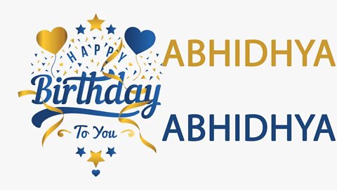 Happy Birthday to Abhidhya - Hindi Birthday Wish From Birthday Bash