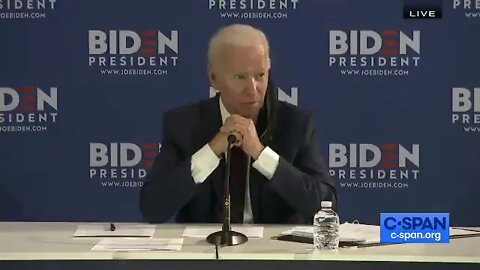 Joe Biden: "I'm beginning to get bored by my own talk here."