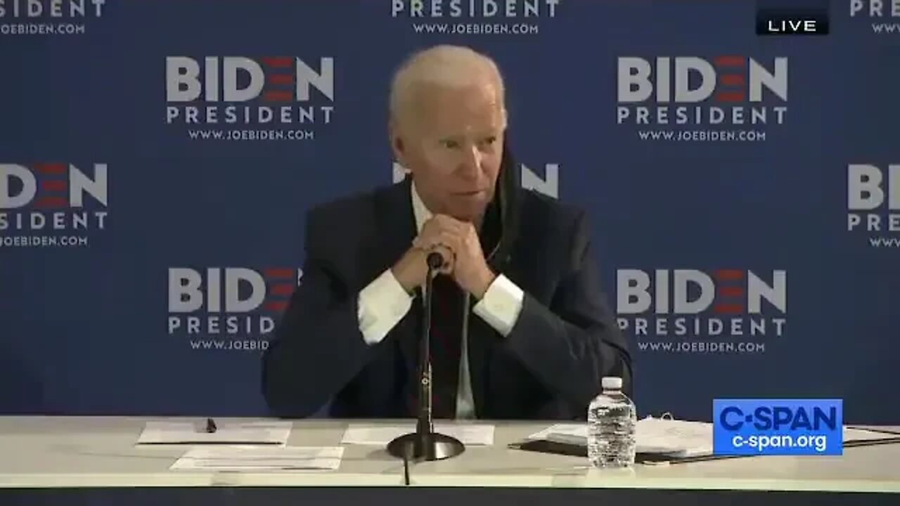 Joe Biden: "I'm beginning to get bored by my own talk here."
