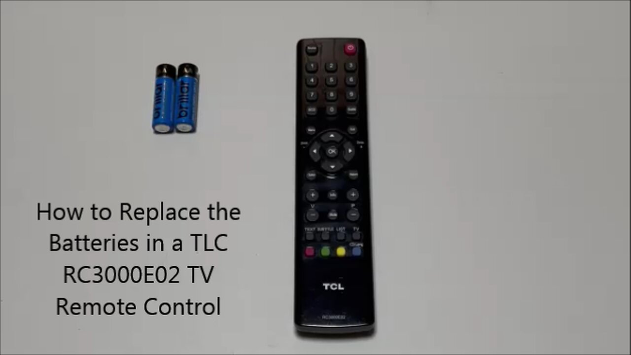 How to Replace the Batteries in a TLC RC3000E02 TV Remote Control