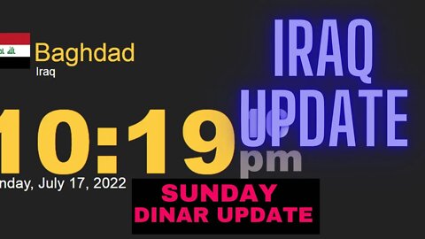 IRAQ Dinar RV Sunday Update Under 5 Minutes