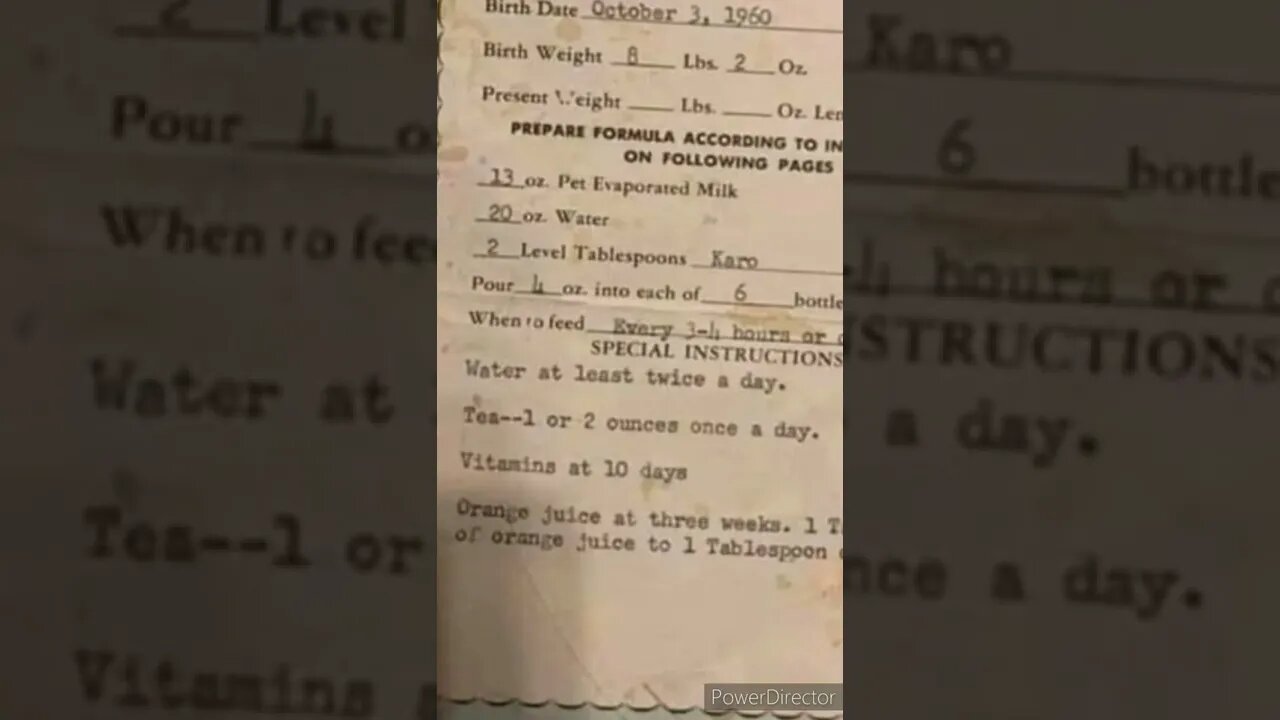 Homemade baby formula recipe from the 1960s - Always be prepared