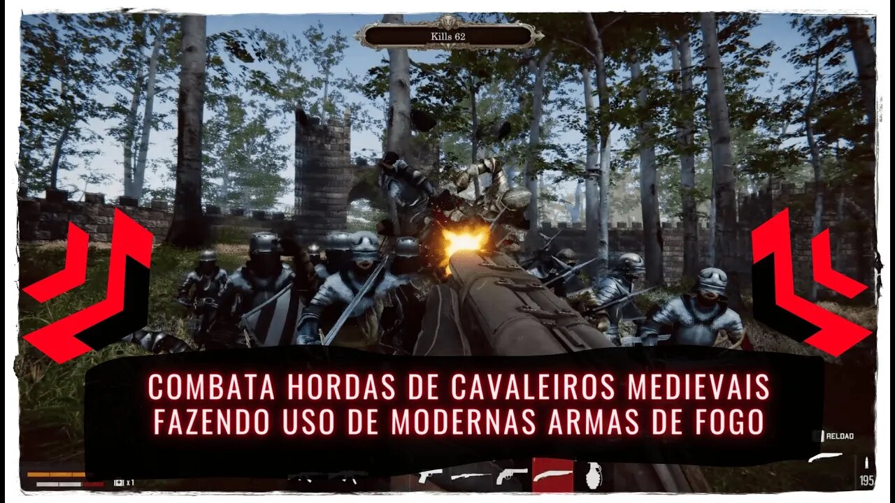 Solo War Medieval - Use Armas Modernas na Luta Contra Hordas de Cavaleiros Medievais (Jogo para PC)