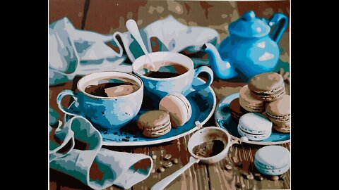 Coffee and Macarons | Paint by Numbers