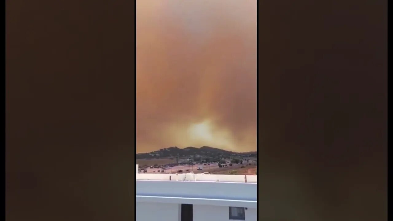 Greek police arrest a man suspected of starting wildfire near Athens today