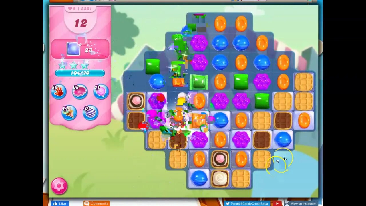 Candy Crush Level 3501 Talkthrough, 25 Moves 0 Boosters