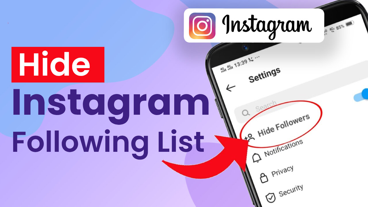 How to hide following list on Instagram from followers