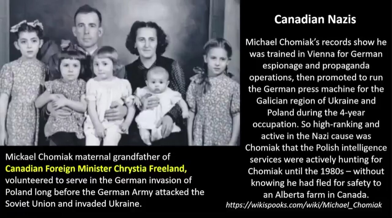 NAZI ROOTS OF CANADIAN DEPUTY PRIME MINISTER CHRYSTIA FREELAND [MIRRORED]