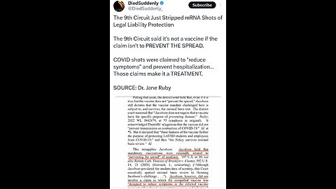 Yay! 9th Circuit Court of Appeals Agreed MRNA Covid Shot Not A Vaccine