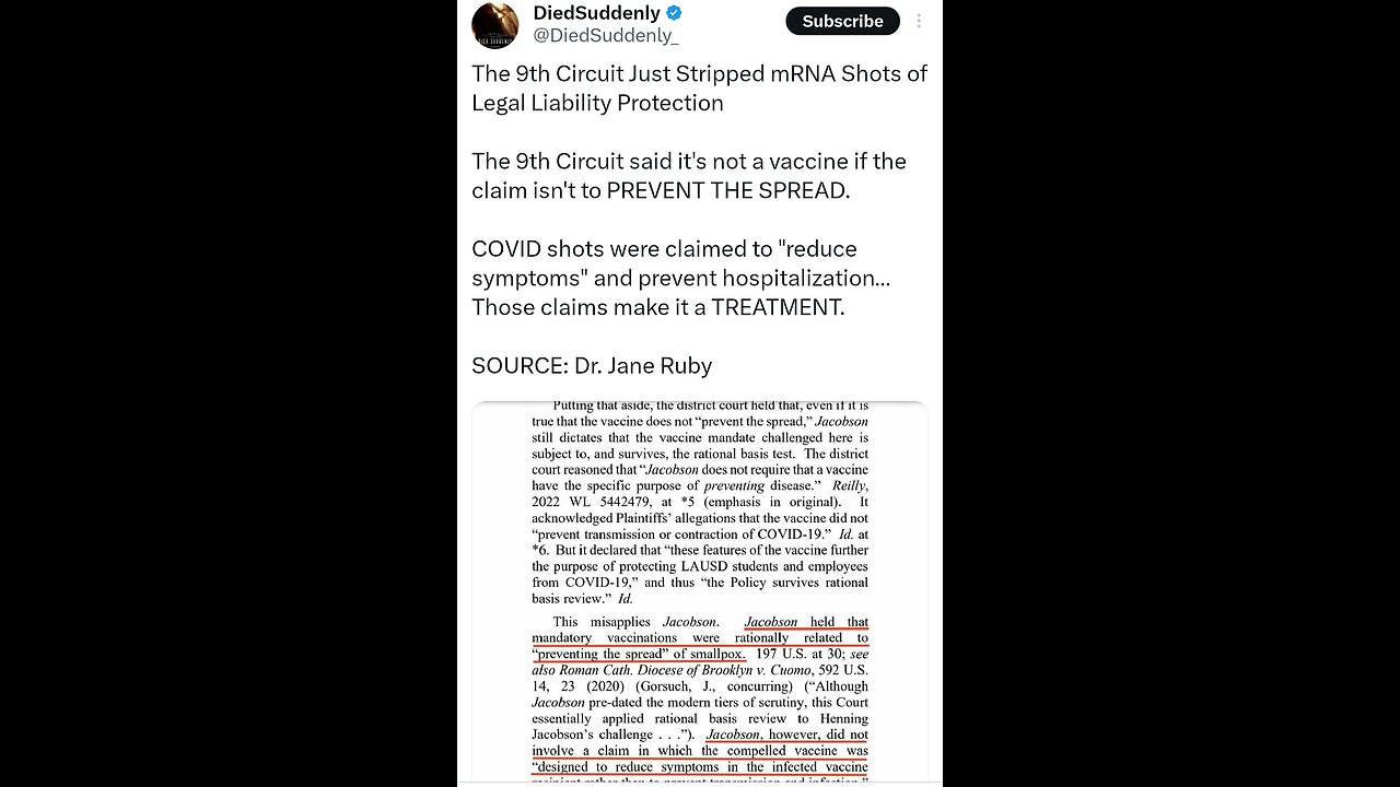 Yay! 9th Circuit Court of Appeals Agreed MRNA Covid Shot Not A Vaccine