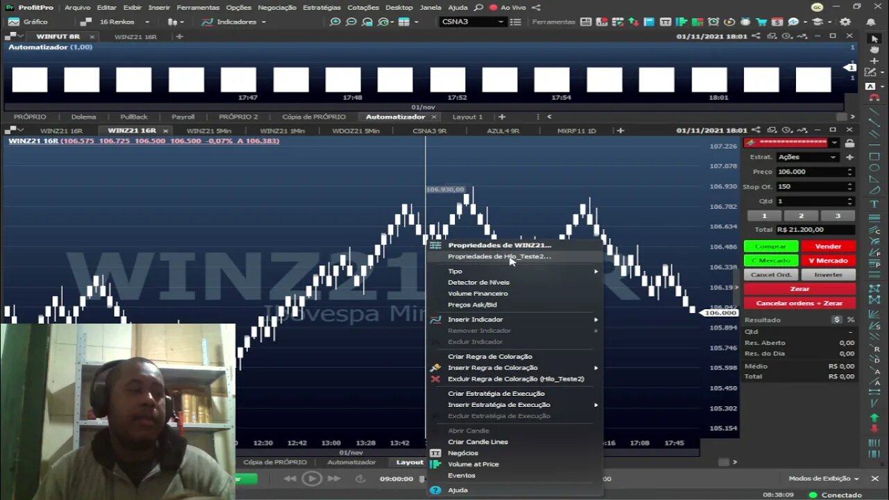 INSTALANDO A ESTRATEGIA M. A. NO PROFIT #GENIVANSC #DAYTRADE MÍNI ÍNDICE, MÍNI DÓLAR E AÇÕES