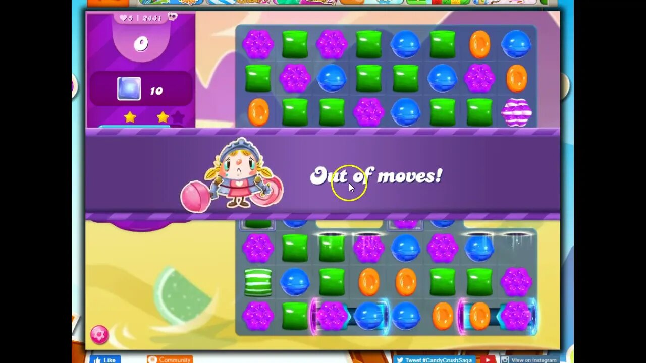 Candy Crush Level 2441 Talkthrough, 20 Moves 0 Boosters