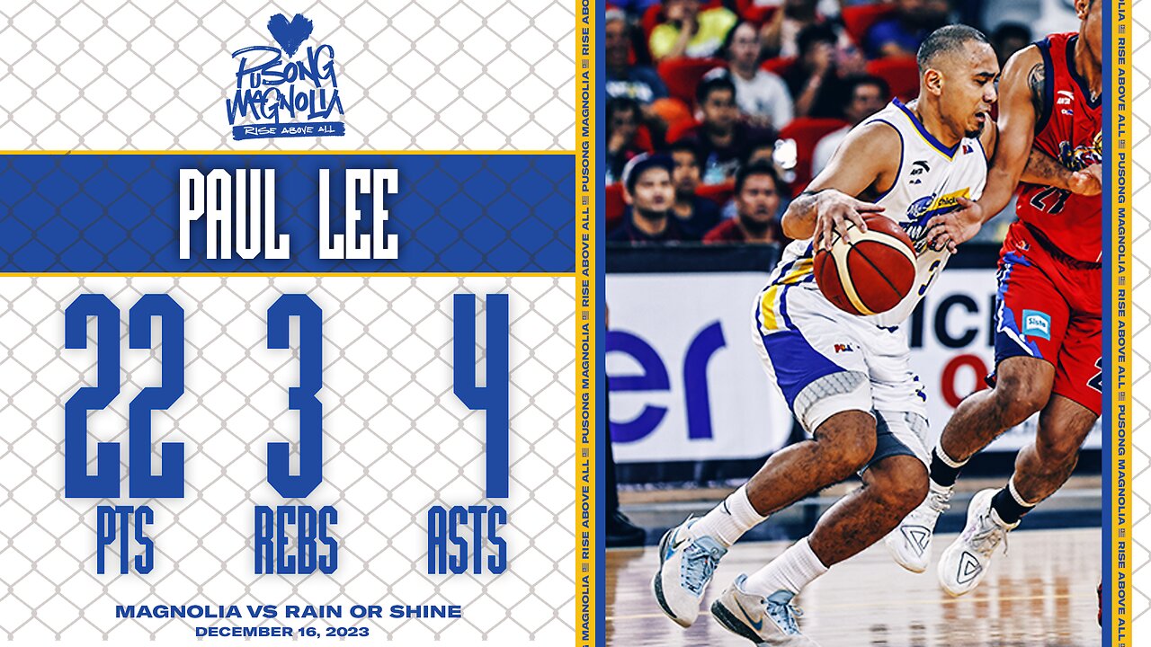 Paul Lee Highlights [Magnolia vs Rain or Shine | Dec. 16, 2023]