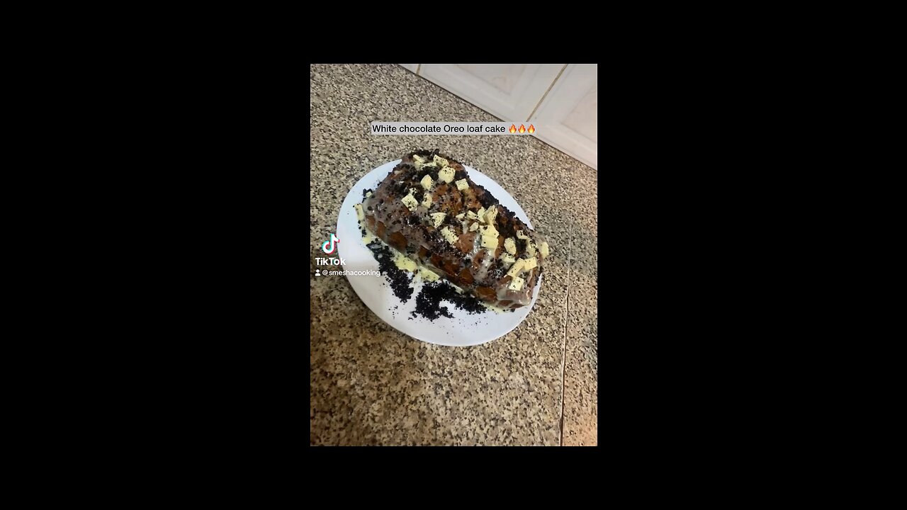 White chocolate Oreo loaf #foryou#whitechocolate#oreo#cake #whitechococake#loaf#🔥🔥🔥🔥