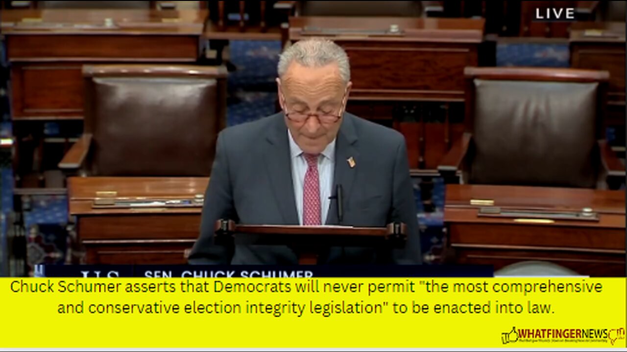 Chuck Schumer asserts that Democrats will never permit "the most comprehensive