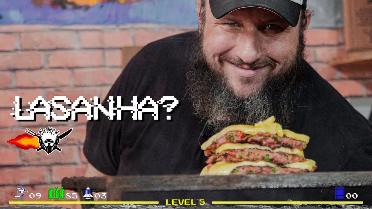 Lasanha na churrasqueira? Sim, nós fizemos uma lasanha de linguiça!