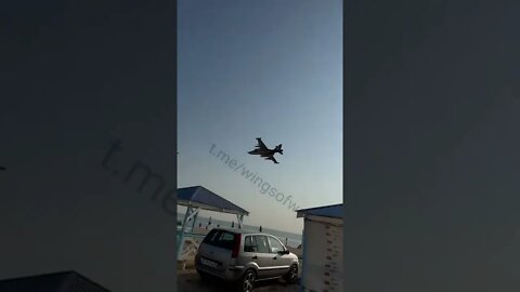 Flight of a pair of Su 25 attack aircraft In the COP of the Russian Federation
