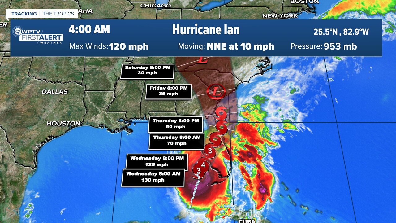 Hurricane Ian strengthens into Category 4 as it approaches Florida