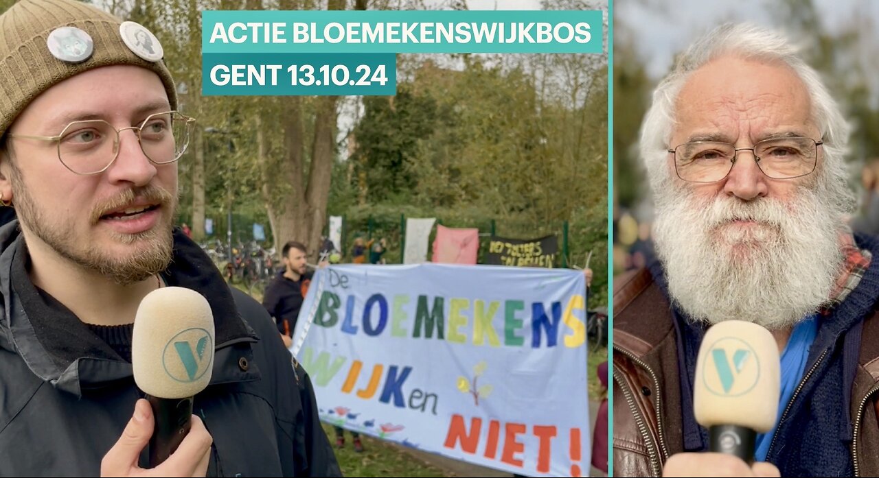 Verslag actie voor het behoud Bloemekenswijkbos Gent op 13.10.24