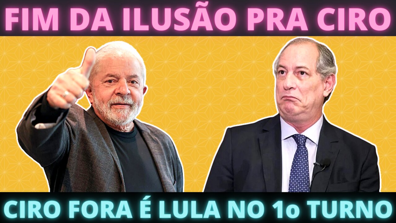 PELO 1o TURNO - Se Ciro não desistir, o eleitor vai desistir dele