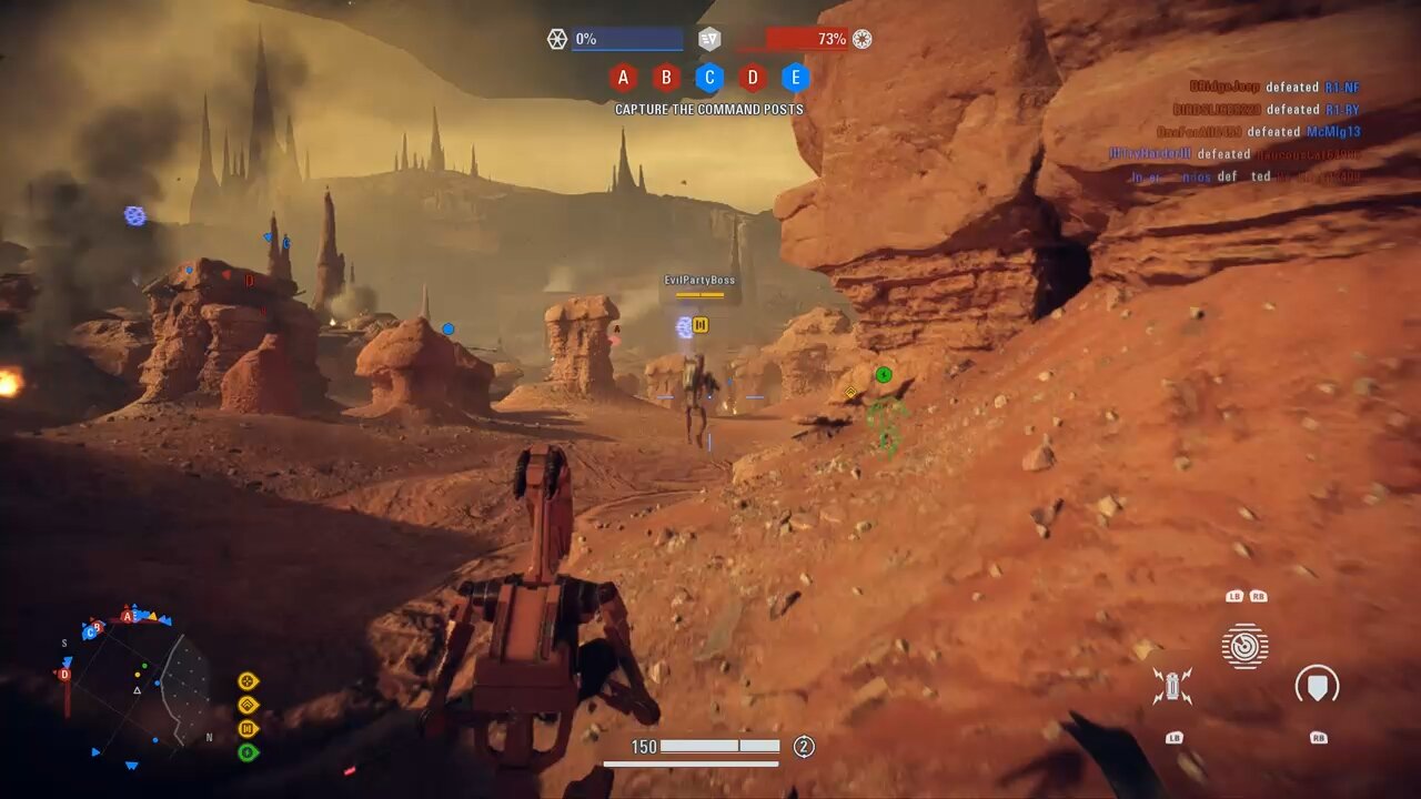 Beating Yoda to death with a sniper rifle
