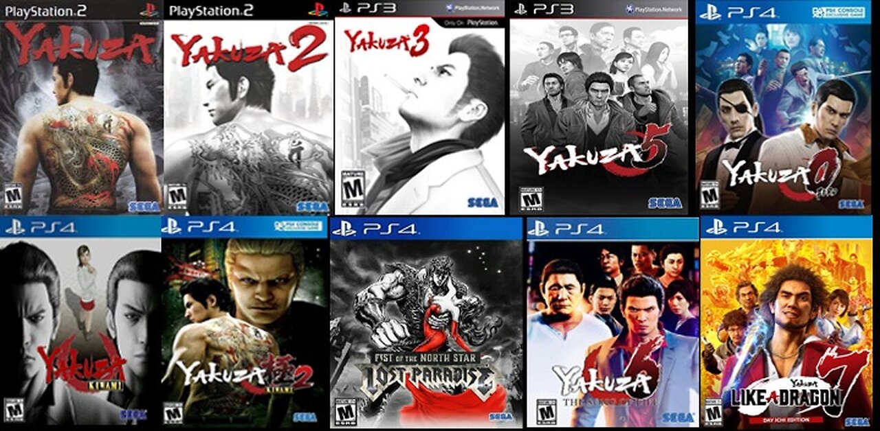 My Yakuza Collection Series PS2 PS3 PS4 Unboxing