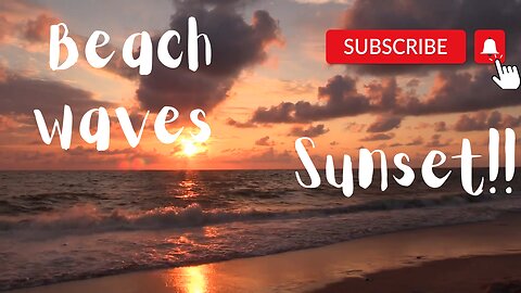 Best beach waves and sunset for sleeping and deep relaxation, study, deepsleep, lifestyle, reading