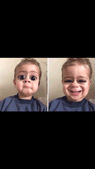 Silly video filter instantly calms crying baby