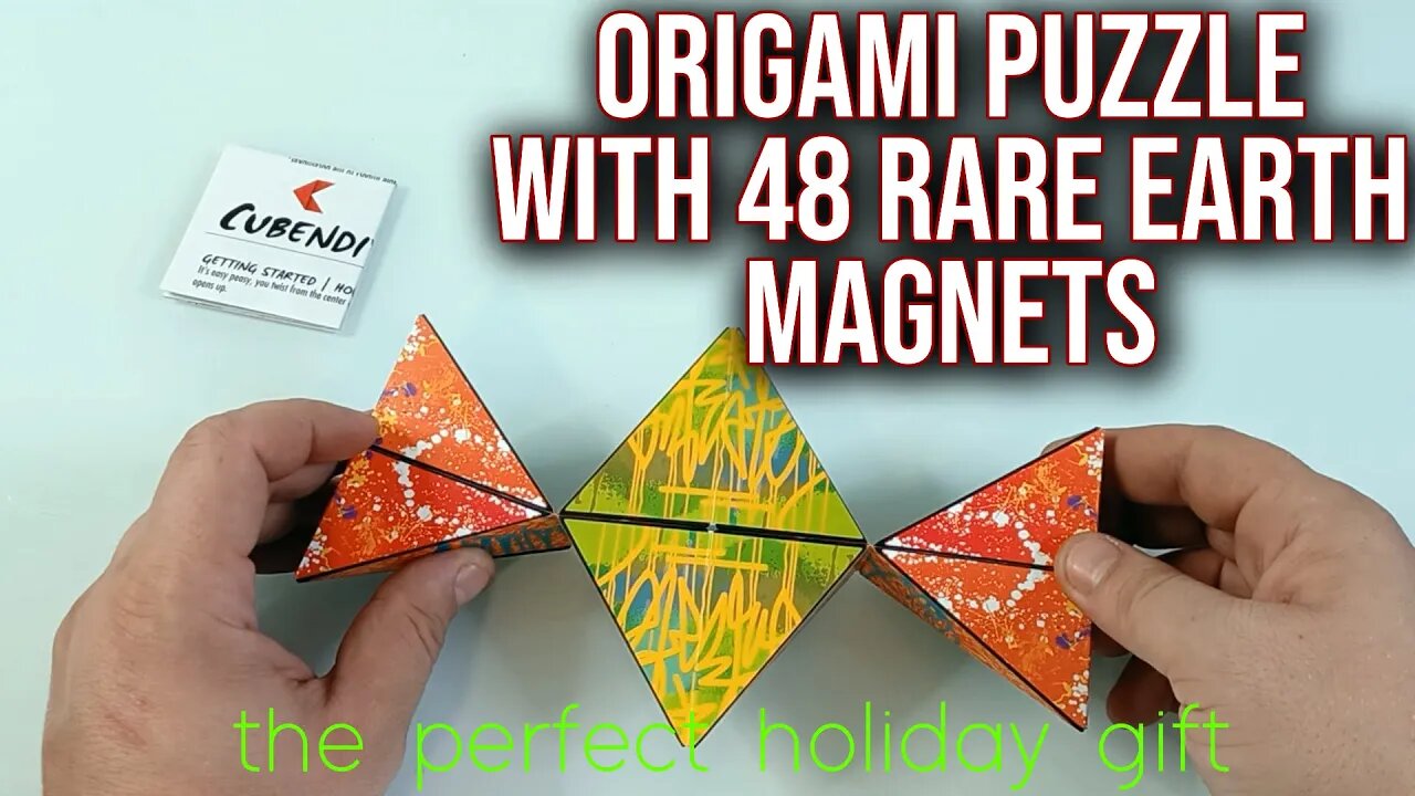 Cubendi Origami puzzle with 48 rare earth magnets, makes a great holiday gift