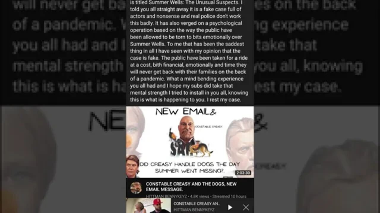 Why Benny Keyz Email Agrees With ELP That The Summer Wells Case Is Fake Summer Is Safe In WitPro pt1