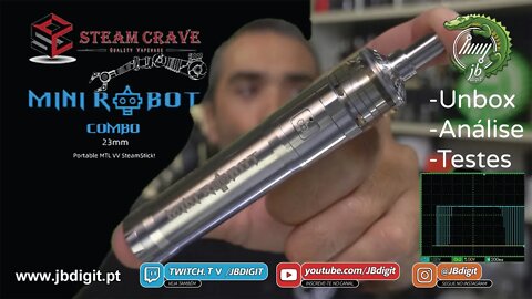 [PT] Steam Crave Mini Robot Combo - 1x18650 | 2ml/3ml | 23mm