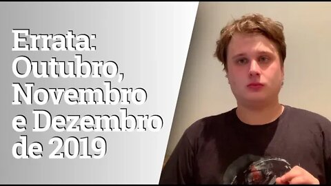 Errata - Outubro, Novembro e Dezembro de 2019